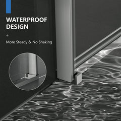 AISU 56-60" W × 72" H Frameless Sliding Shower Door,Waterproof Glass Shower Door with Upper Soft Closing System, 5/16" (8mm) Tempered Glass,Double Side Easy Clean Coat,Brushed Nickel
