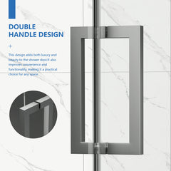 AISU 56-60" W × 72" H Frameless Sliding Shower Door,Waterproof Glass Shower Door with Upper Soft Closing System, 5/16" (8mm) Tempered Glass,Double Side Easy Clean Coat,Brushed Nickel