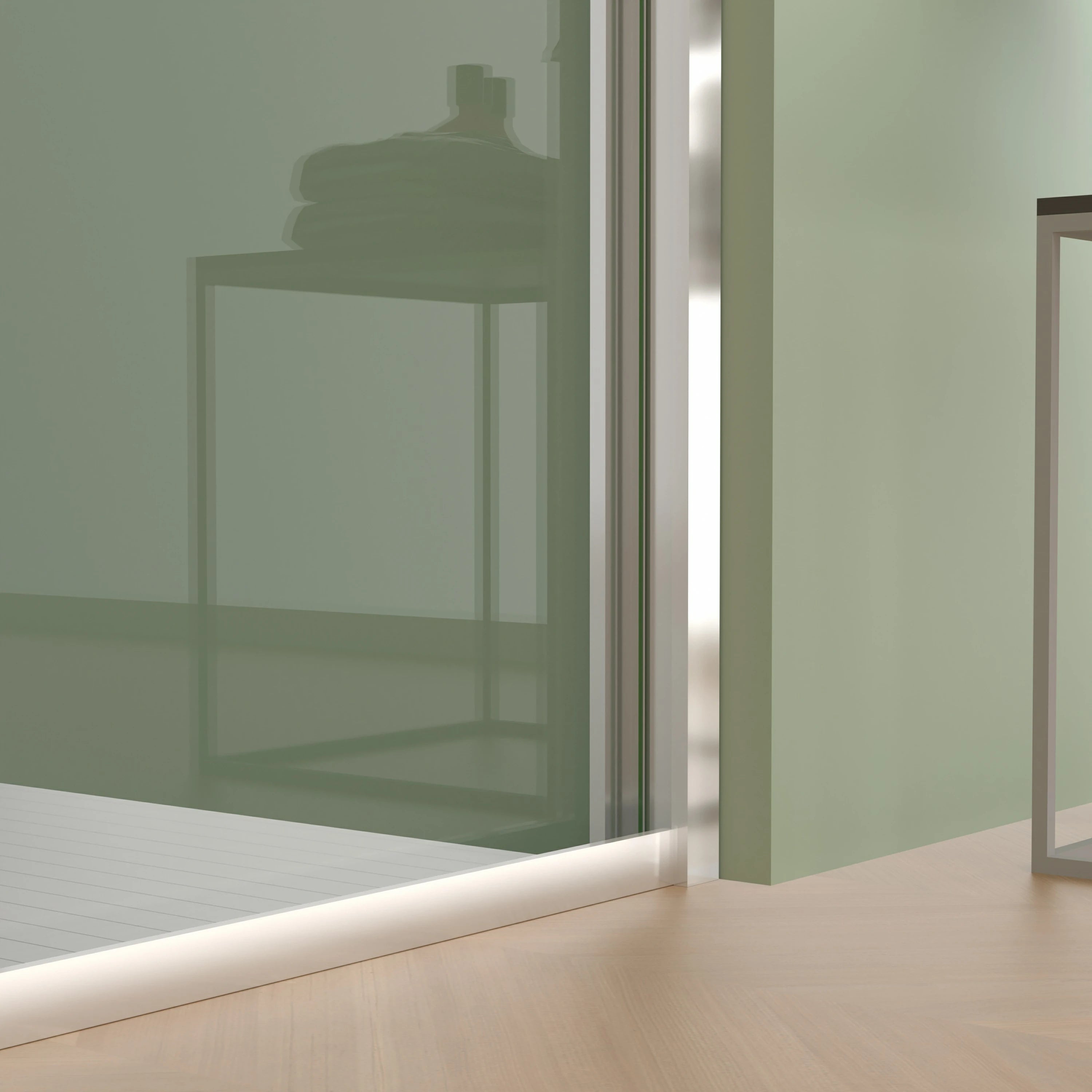 AISU 56-60"x70" Aluminiumrahmen, doppelte Schiebetür für Dusche, Bypass-Schiebetür für Badezimmer mit hochwertigem 5/16" (8 mm) klarem gehärtetem Glas, Chrombeschläge, Schiebetür aus Glas, verchromt