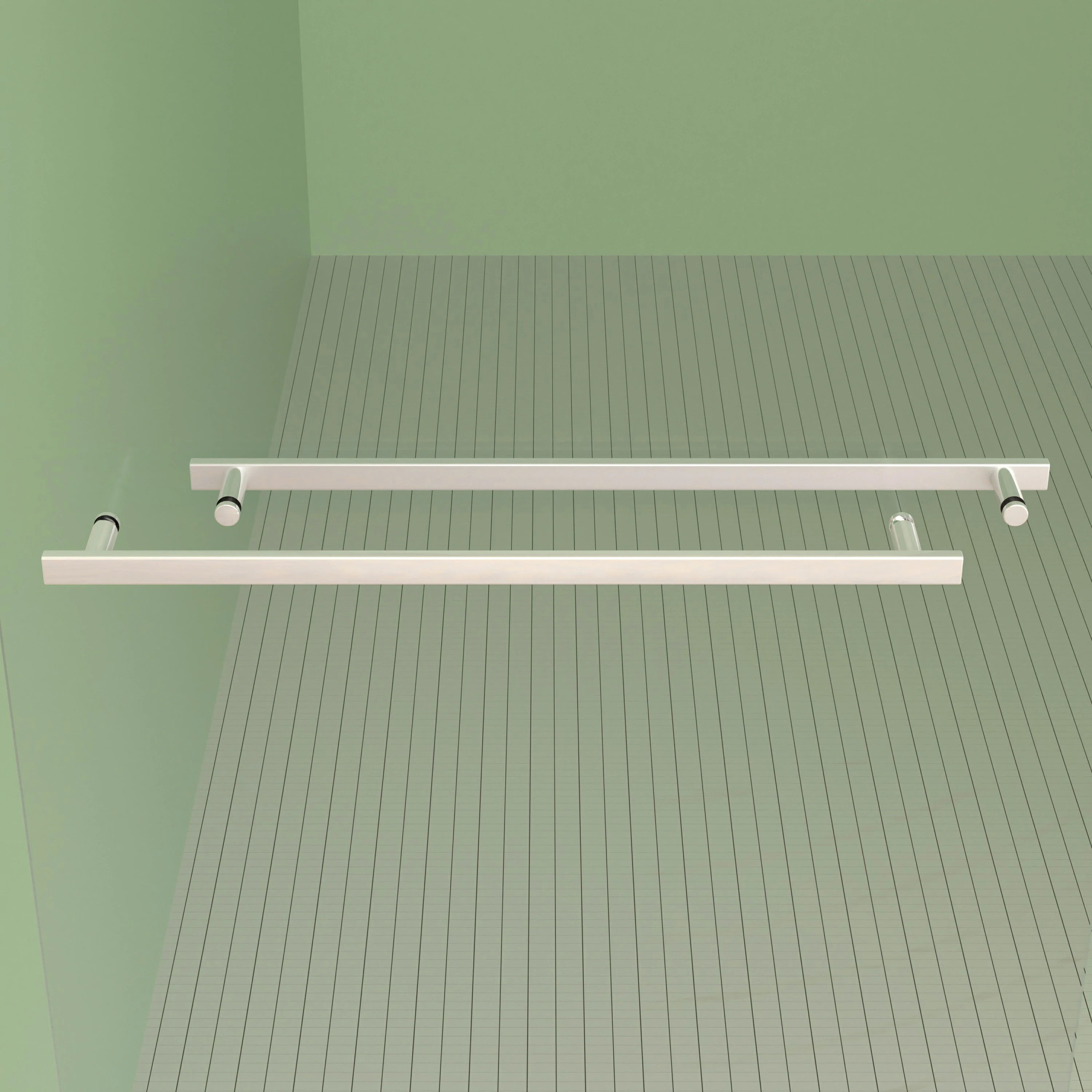 AISU 56-60"x70" Aluminiumrahmen, doppelte Schiebetür für Dusche, Bypass-Schiebetür für Badezimmer mit hochwertigem 5/16" (8 mm) klarem gehärtetem Glas, Chrombeschläge, Schiebetür aus Glas, verchromt
