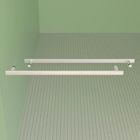 AISU 56-60"x70" Aluminiumrahmen, doppelte Schiebetür für Dusche, Bypass-Schiebetür für Badezimmer mit hochwertigem 5/16" (8 mm) klarem gehärtetem Glas, Chrombeschläge, Schiebetür aus Glas, verchromt