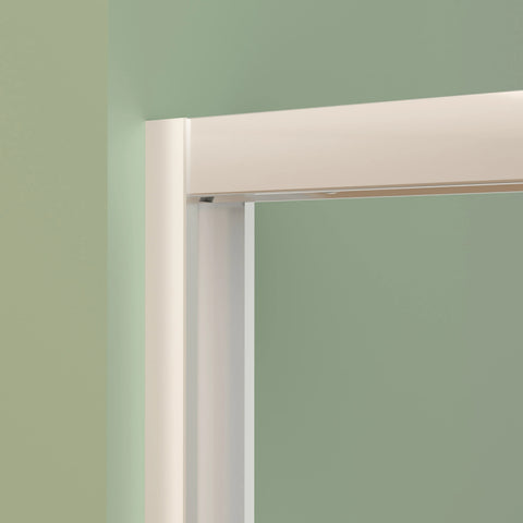 AISU 56-60"x70" Aluminiumrahmen, doppelte Schiebetür für Dusche, Bypass-Schiebetür für Badezimmer mit hochwertigem 5/16" (8 mm) klarem gehärtetem Glas, Chrombeschläge, Schiebetür aus Glas, verchromt