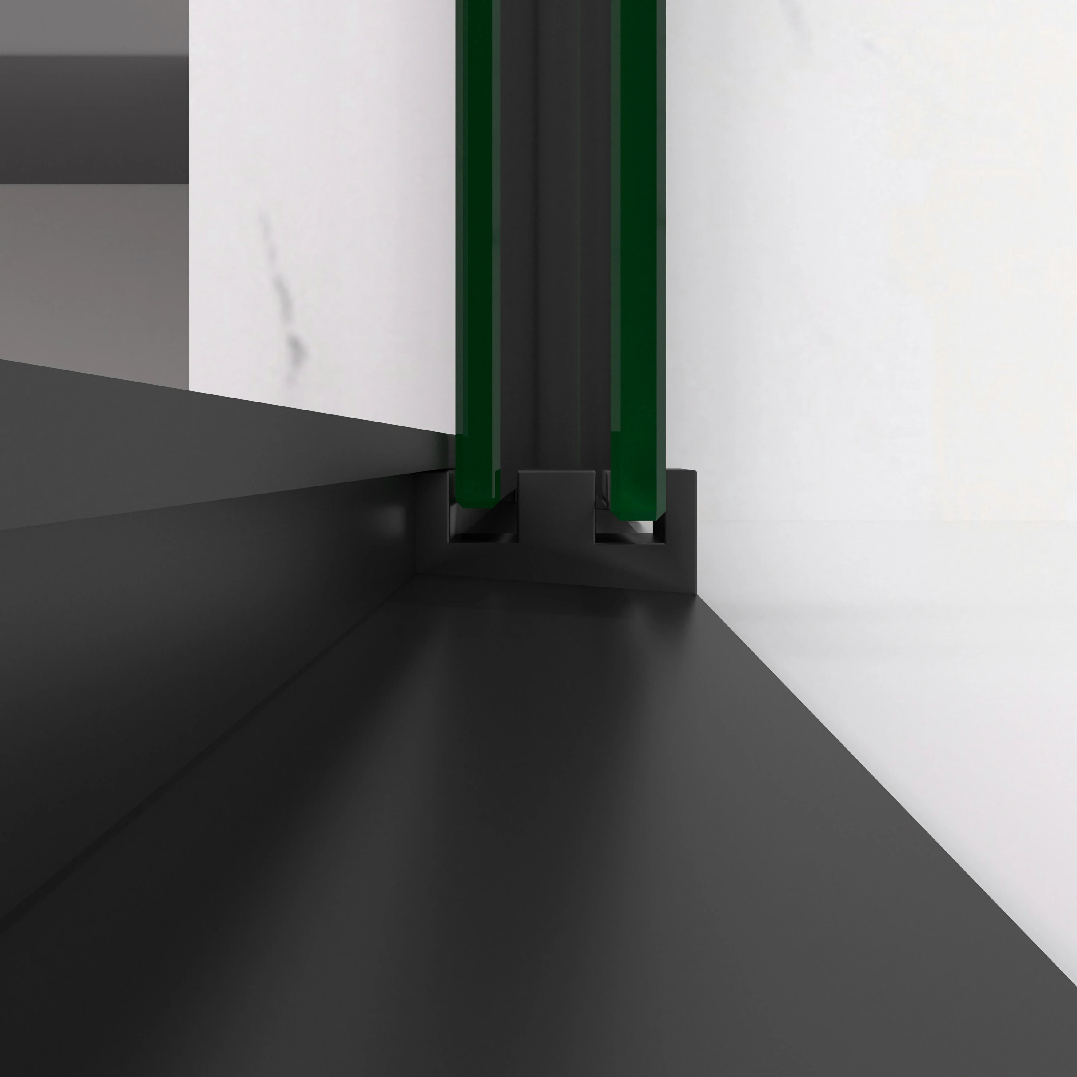 AISU 44-48"x72" Aluminiumrahmen, doppelte Schiebetür für Dusche, Bypass-Badezimmer-Schiebetür mit hochwertigem 5/16" (8 mm) klarem gehärtetem Glas, schwarze Beschläge, Schiebetür aus Glas, mattschwarzes Finish