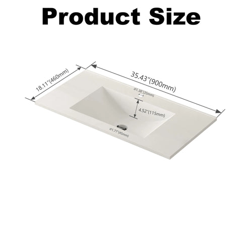 AISU Freestanding Modern Bathroom Cabinet with Basin, Munich Black