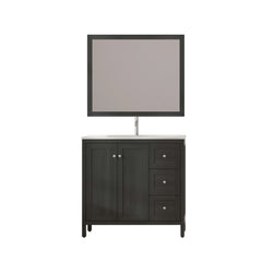 AISU Freestanding Modern Bathroom Cabinet with Basin, Munich Black