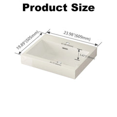 AISU 24" Stripe Bathroom Vanity with Integrated Basin, Acacia Color