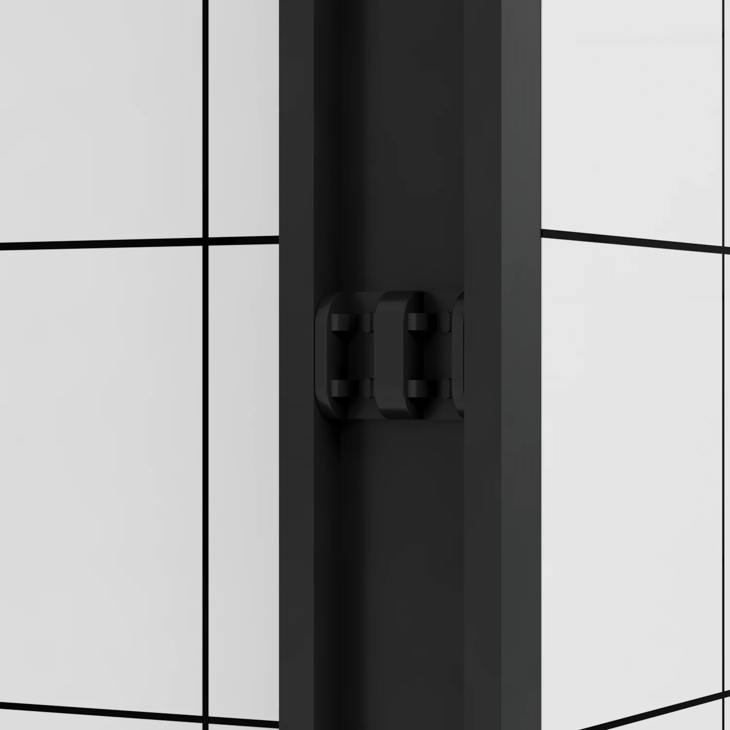 AISU Aluminum Frame Double Sliding Shower Door, Premium 1/4" (6mm) Clear Tempered Glass, Matte Black Finished