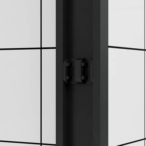AISU Aluminum Frame Double Sliding Shower Door, Premium 1/4" (6mm) Clear Tempered Glass, Matte Black Finished