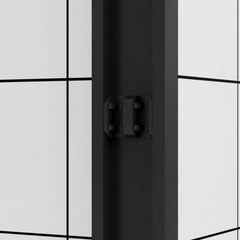 AISU 56-60"x74" Aluminum Frame Double Sliding Shower Door, Premium 1/4" (6mm) Clear Tempered Glass, Matte Black Finished