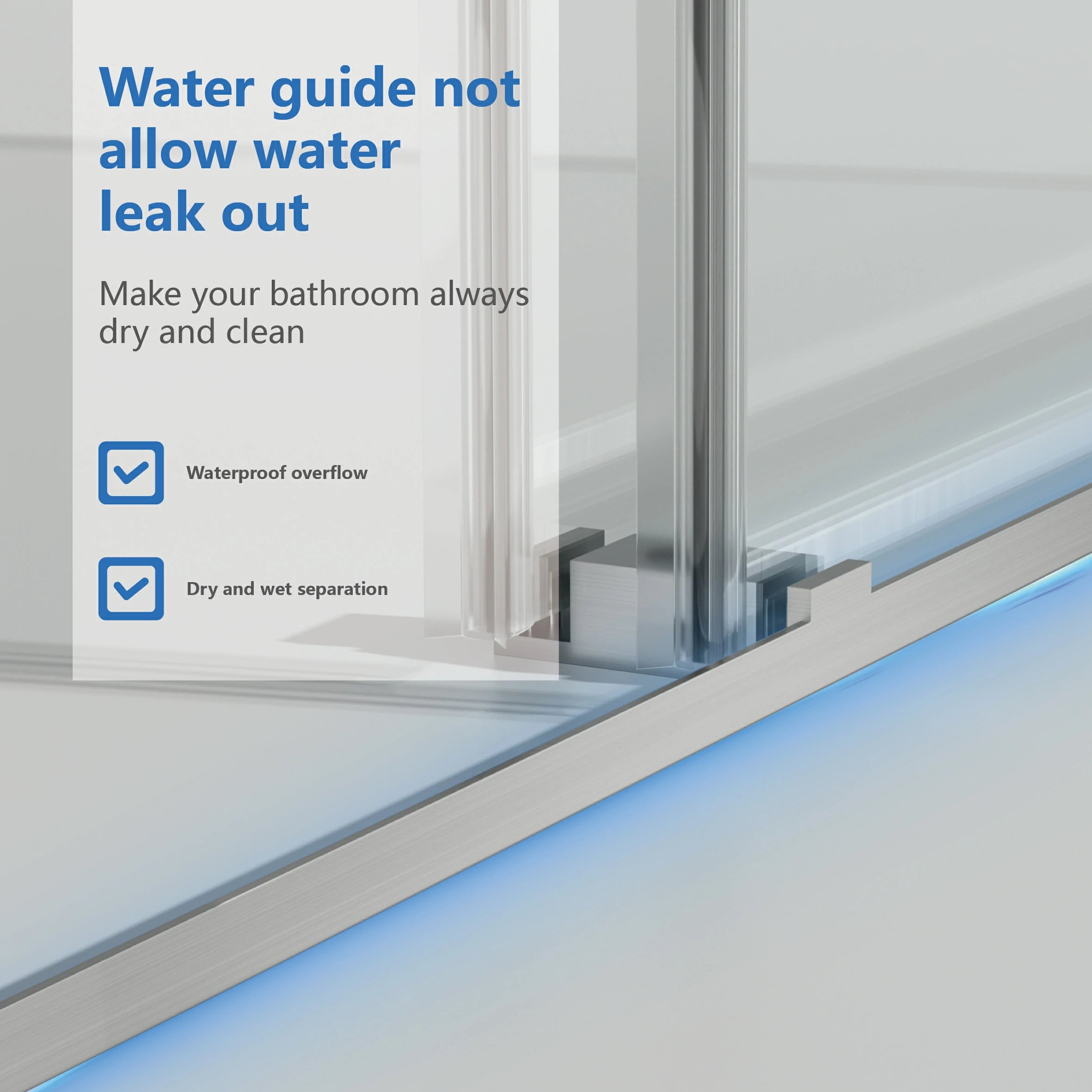 AISU 56-60"W x 70"H Frameless Double Sliding Shower Door, 5/16" (8mm) Thick SGCC Tempered Clear Glass, Double Side Easy Clean Coat