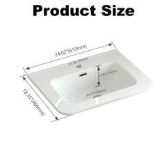 AISU Grey Floating Bathroom Vanity with White Ceramic Integrated Basin