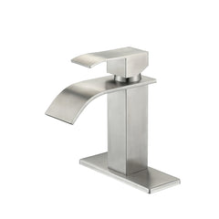 Robinet de lavabo de salle de bain à poignée unique avec bec cascade AISU