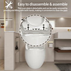 AISU One-Piece 1.28 GPF Single Flush Egg Shape Toilet
