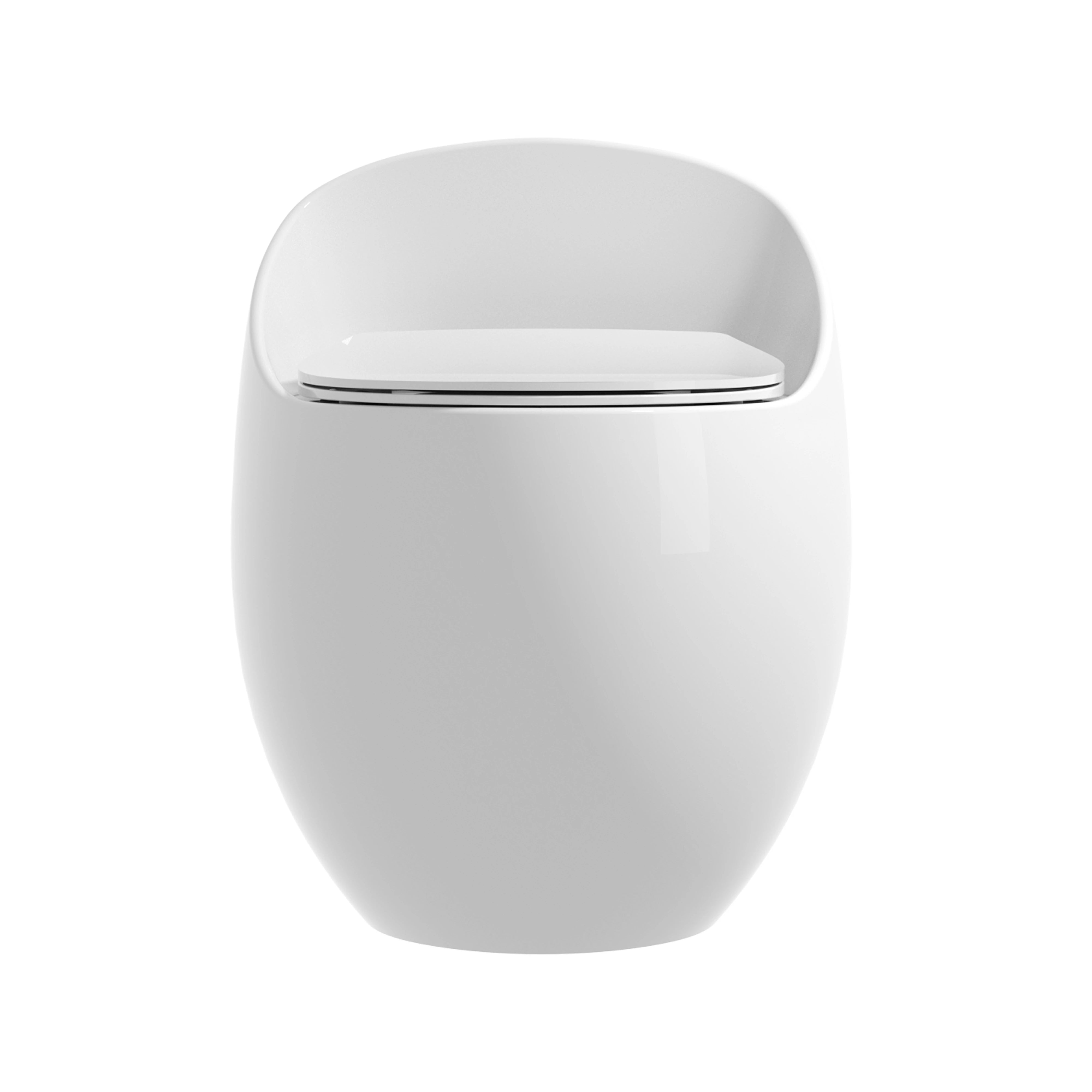 AISU Einteilige Toilette in Eierform mit Einzelspülung, 1,28 GPF