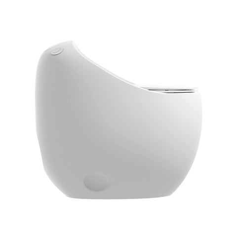 AISU Einteilige Toilette in Eierform mit Einzelspülung, 1,28 GPF