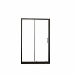AISU Single Sliding Shower Door, 1/5 inch Thick Clear Tempered with Stainless Steel Handle