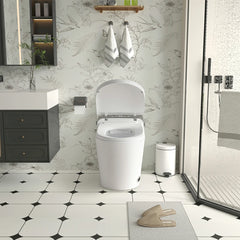AISU Smart Bidet Toilet with Remote Control.Raised Tankless Toilet with LED Display