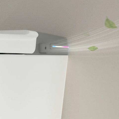 AISU Smart Bidet-Toilette mit Fernbedienung. Erhöhte Toilette ohne Spülkasten mit LED-Anzeige