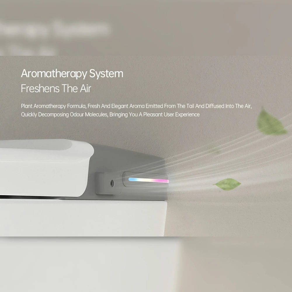 AISU Smart Bidet-Toilette mit Fernbedienung. Erhöhte Toilette ohne Spülkasten mit LED-Anzeige