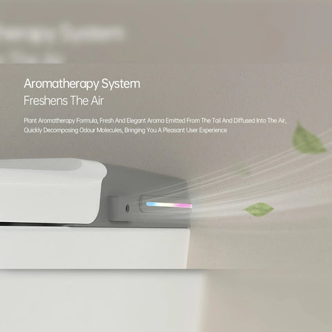 AISU Smart Bidet-Toilette mit Fernbedienung. Erhöhte Toilette ohne Spülkasten mit LED-Anzeige