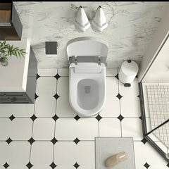 AISU Smart Bidet Toilet with Remote Control.Raised Tankless Toilet with LED Display