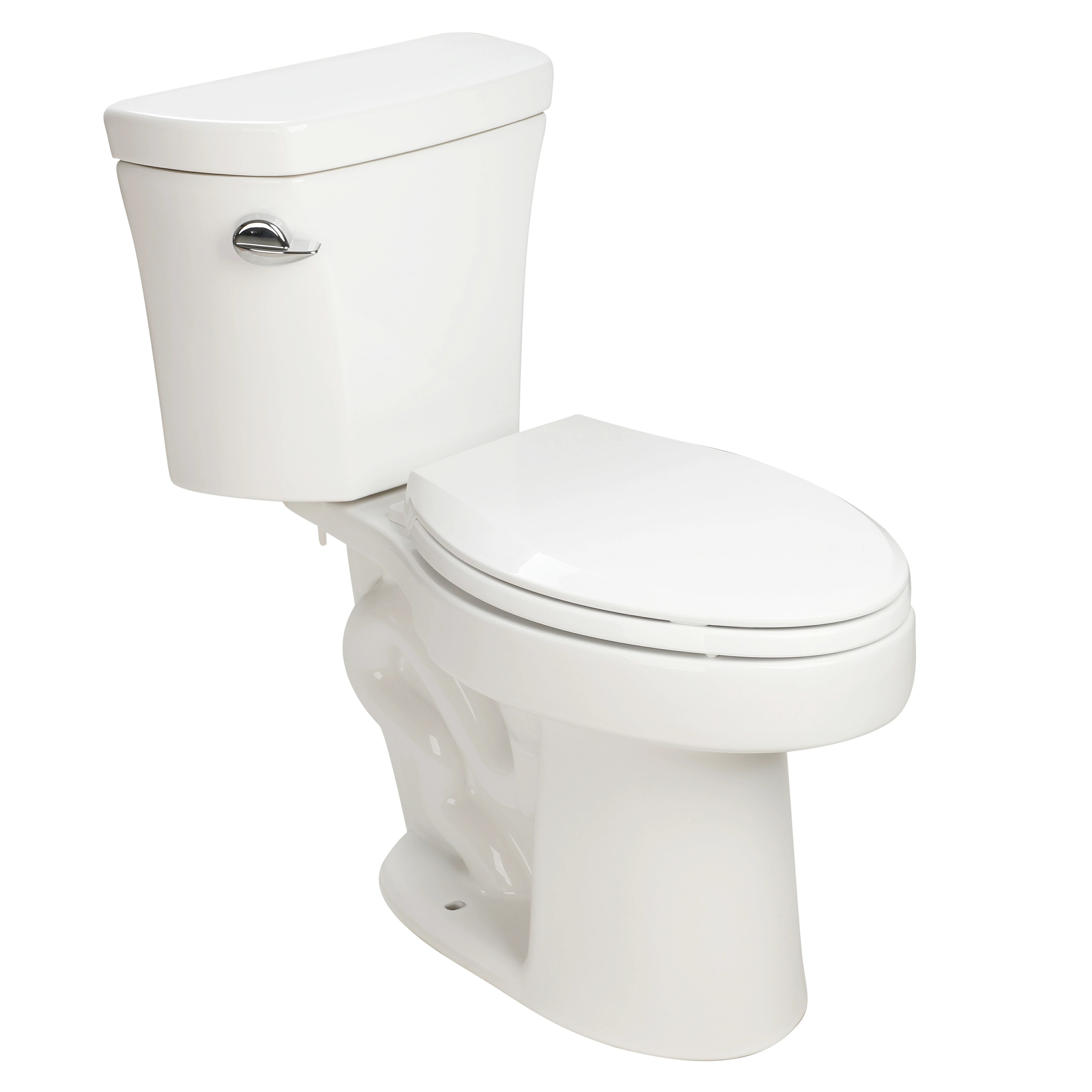 AISU 1,28 GPF Tornado Flush Zweiteilige Toilette für Badezimmer, Siphonic Side Press Single Flush, 17" ADA Comfort Chair Height Seat, S-Trap 12", randlose Schüssel mit sanft schließendem Sitz, benutzerfreundlich, glänzend weiß