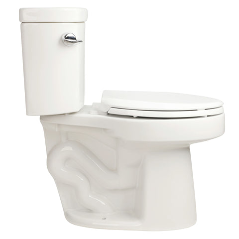 AISU 1,28 GPF Tornado Flush Zweiteilige Toilette für Badezimmer, Siphonic Side Press Single Flush, 17" ADA Comfort Chair Height Seat, S-Trap 12", randlose Schüssel mit sanft schließendem Sitz, benutzerfreundlich, glänzend weiß