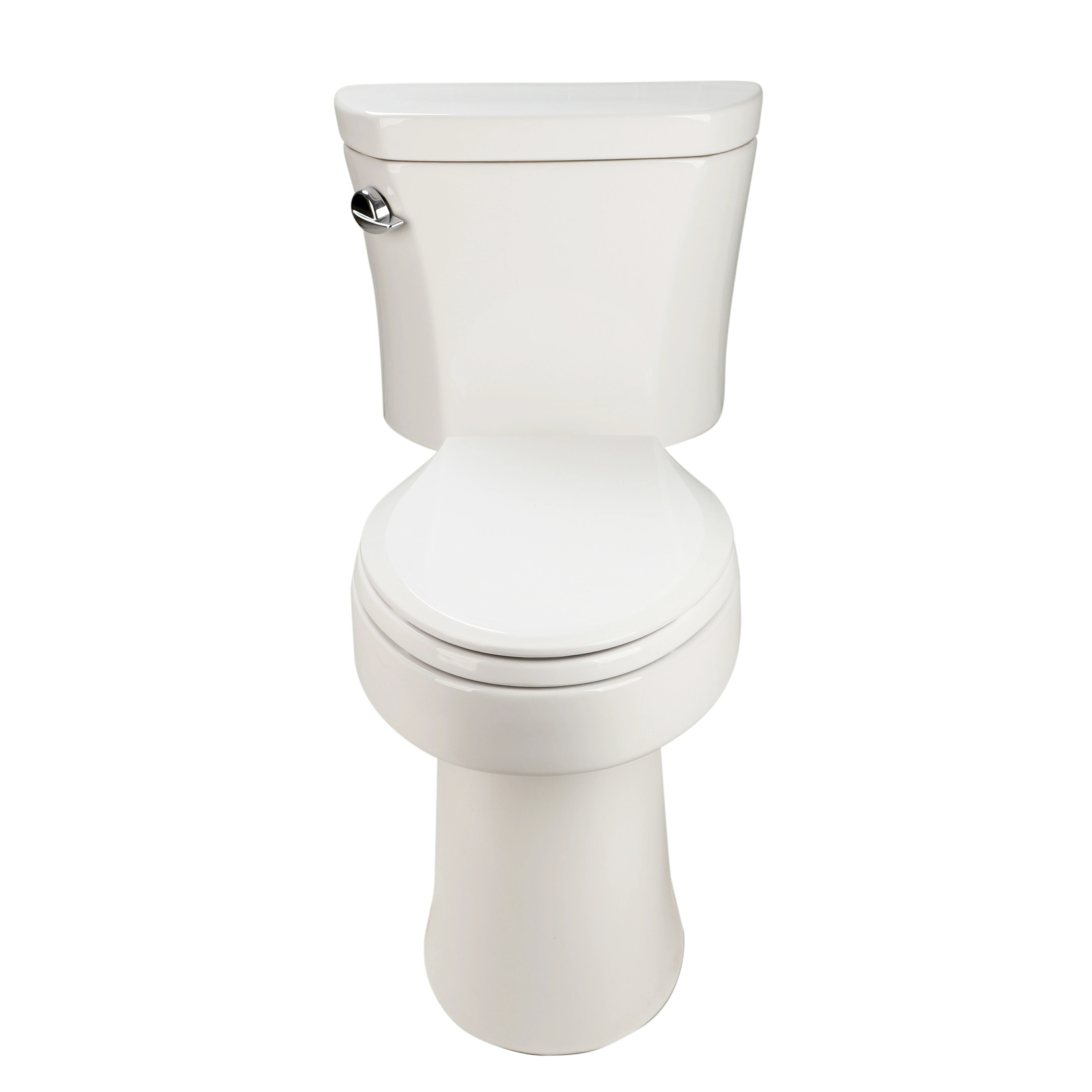 AISU 1,28 GPF Tornado Flush Zweiteilige Toilette für Badezimmer, Siphonic Side Press Single Flush, 17" ADA Comfort Chair Height Seat, S-Trap 12", randlose Schüssel mit sanft schließendem Sitz, benutzerfreundlich, glänzend weiß