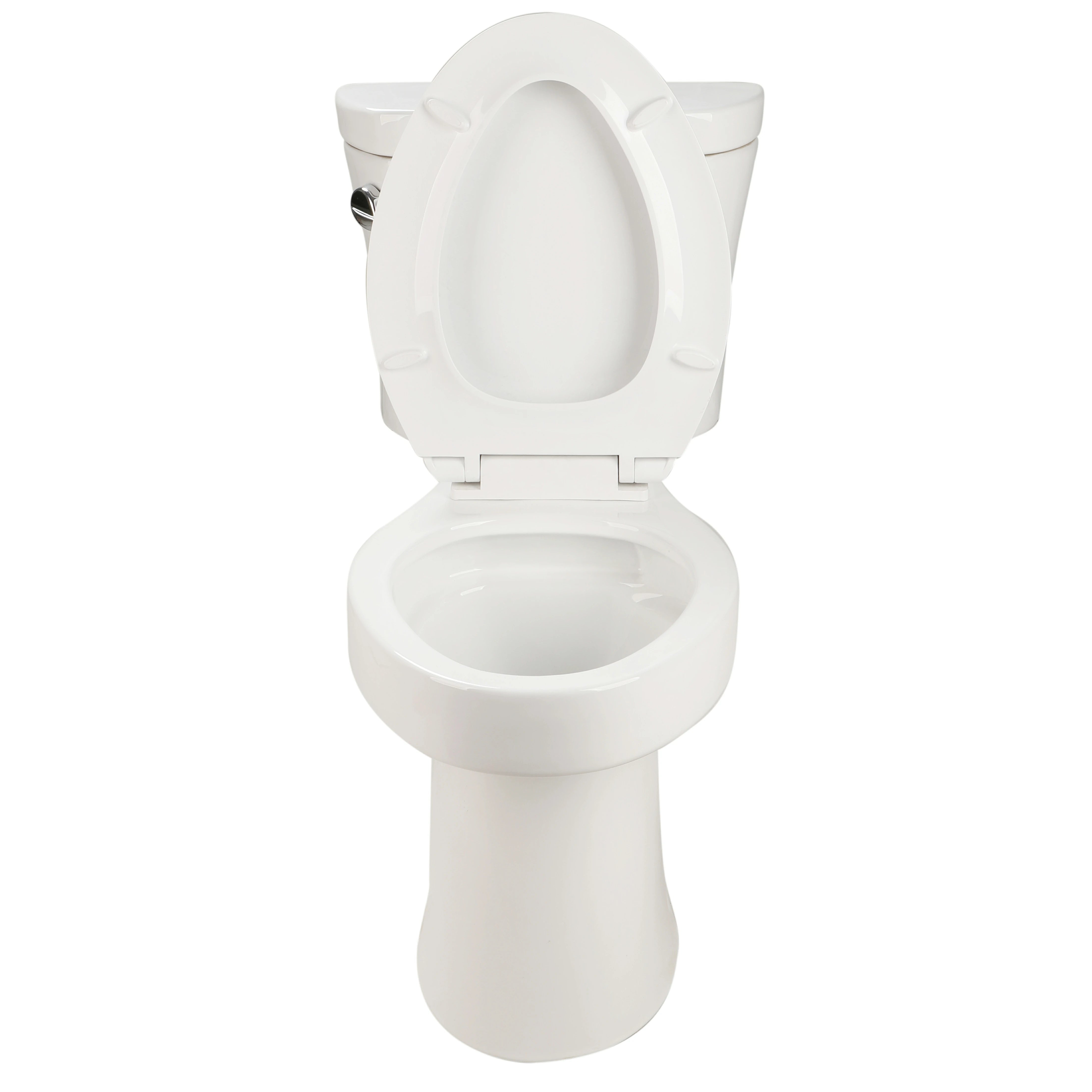 AISU 1,28 GPF Tornado Flush Zweiteilige Toilette für Badezimmer, Siphonic Side Press Single Flush, 17" ADA Comfort Chair Height Seat, S-Trap 12", randlose Schüssel mit sanft schließendem Sitz, benutzerfreundlich, glänzend weiß