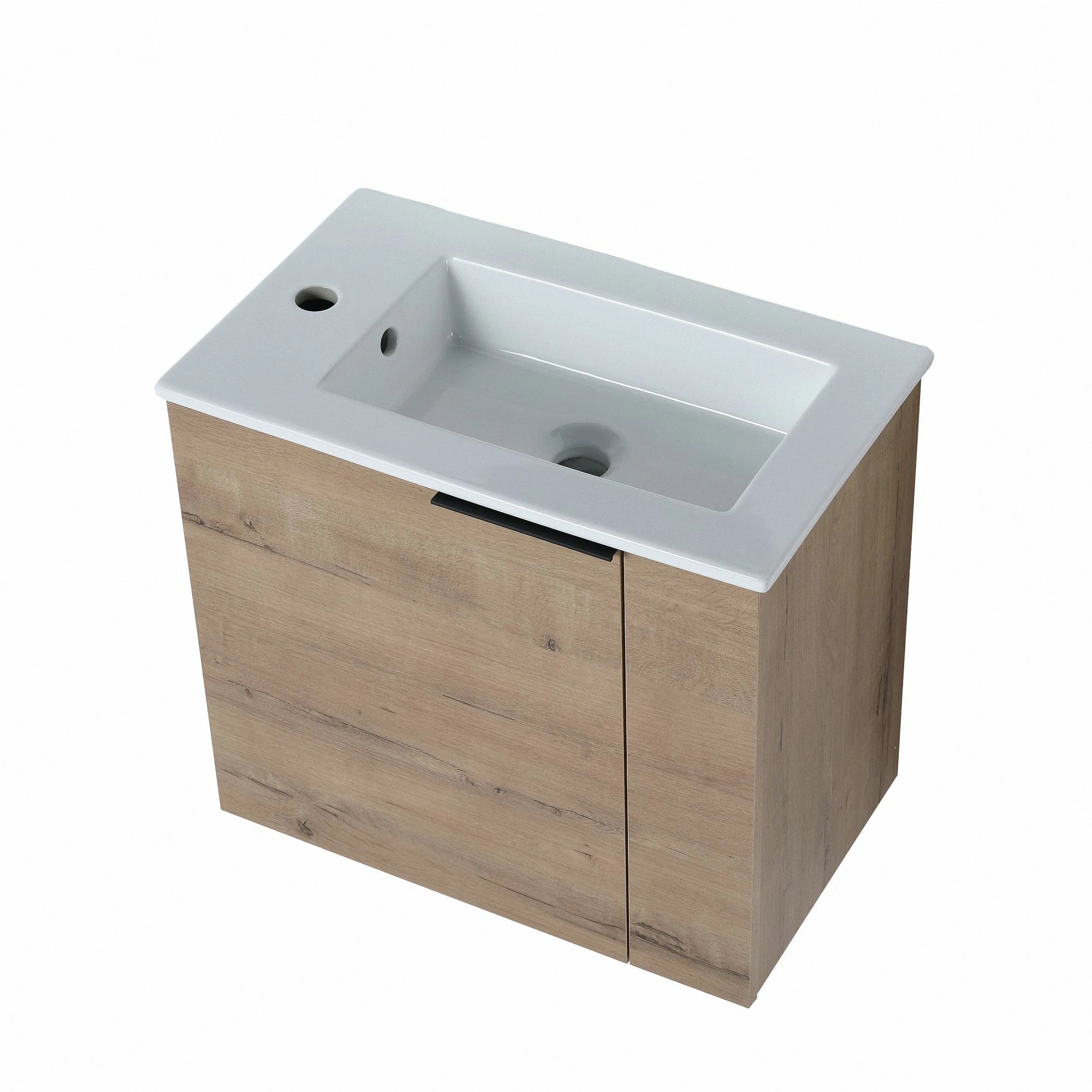 AISU 22" Badezimmer-Waschtisch mit Waschbecken für kleine Badezimmer