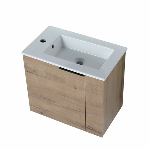 AISU 22" Badezimmer-Waschtisch mit Waschbecken für kleine Badezimmer