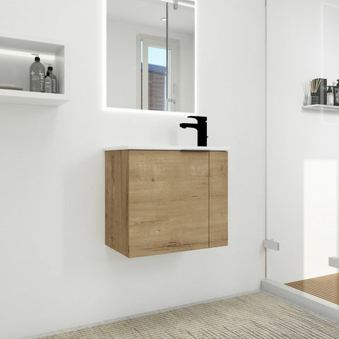 AISU 22" Badezimmer-Waschtisch mit Waschbecken für kleine Badezimmer