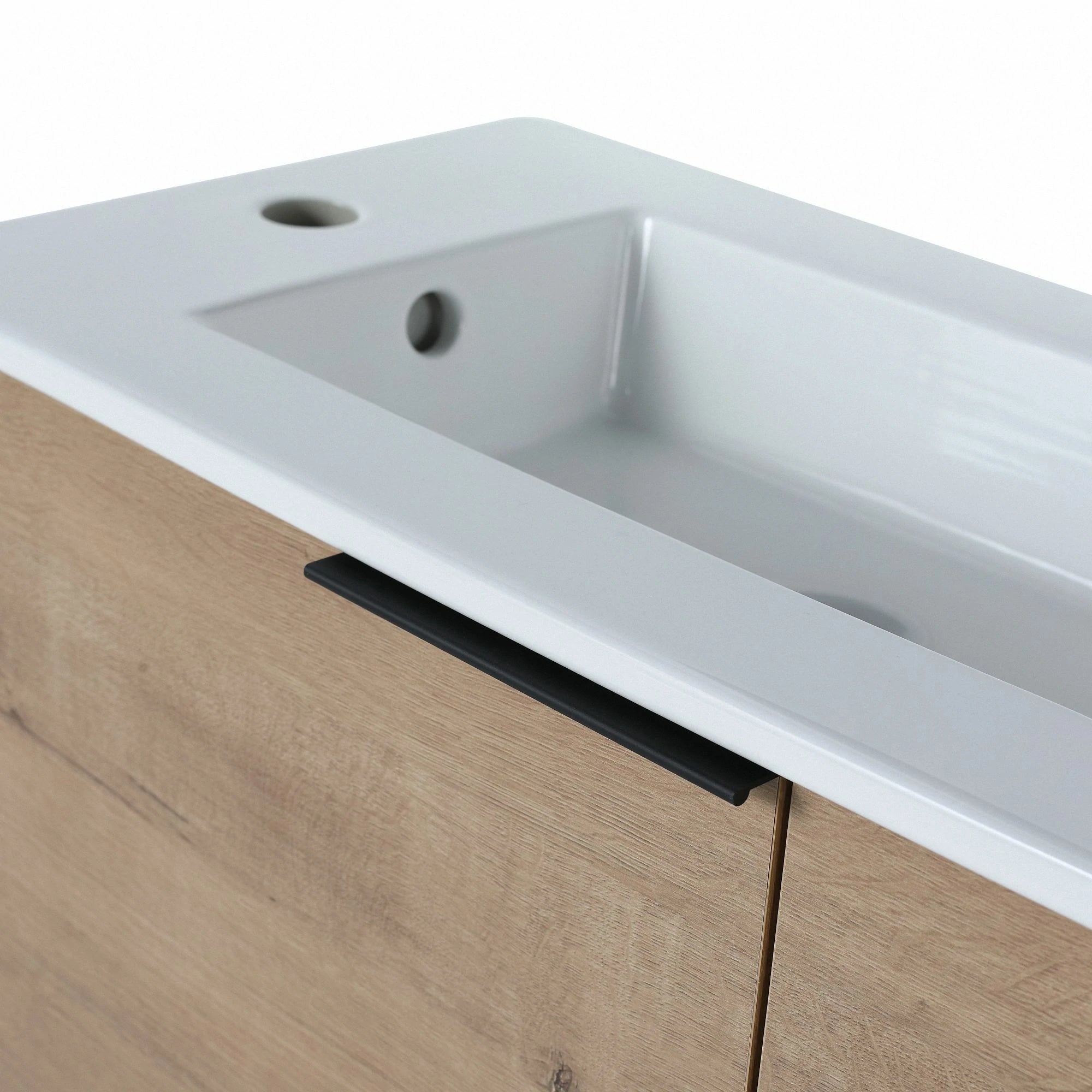 AISU 22" Badezimmer-Waschtisch mit Waschbecken für kleine Badezimmer