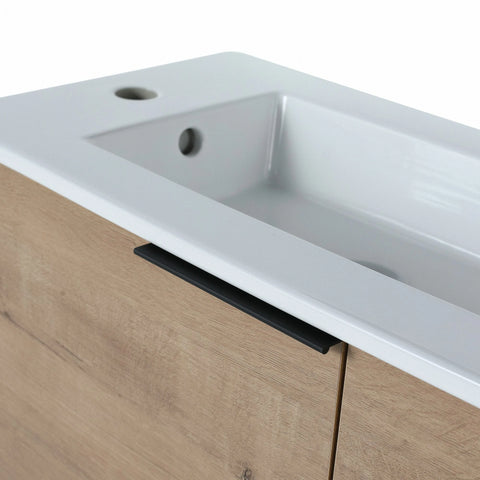 AISU 22" Badezimmer-Waschtisch mit Waschbecken für kleine Badezimmer