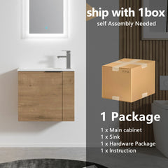 AISU 22" Bathroom Vanity with Sink for Small Bathroom