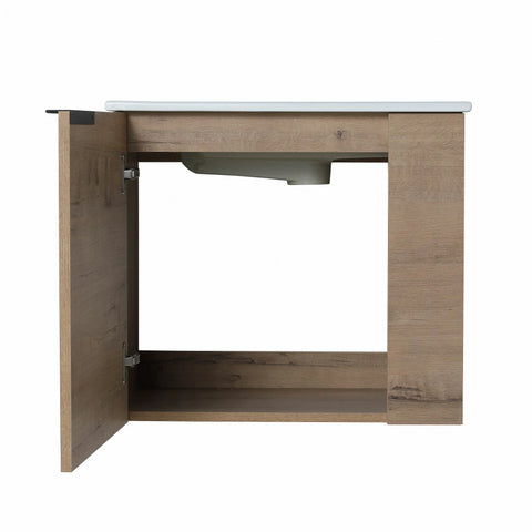 AISU 22" Badezimmer-Waschtisch mit Waschbecken für kleine Badezimmer
