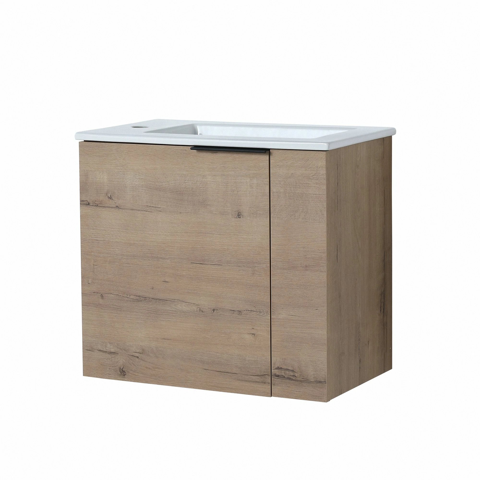 AISU 22" Badezimmer-Waschtisch mit Waschbecken für kleine Badezimmer