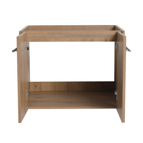 AISU Badezimmerschrank mit Waschbecken, Türen mit sanfter Schließung, schwimmendes Montagedesign, für kleine Badezimmer