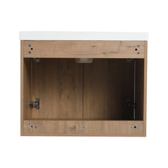 AISU Bathroom Cabinet With Sink,Soft Close Doors,Float Mounting Design, For Small Bathroom