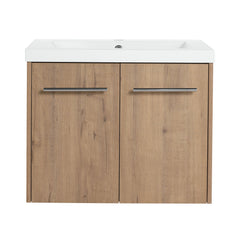 AISU Bathroom Cabinet With Sink,Soft Close Doors,Float Mounting Design, For Small Bathroom