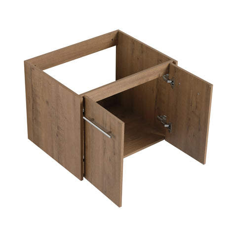 AISU Badezimmerschrank mit Waschbecken, Türen mit sanfter Schließung, schwimmendes Montagedesign, für kleine Badezimmer