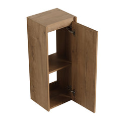 AISU 30" Modern Wall-Mounted Bathroom Vanity with Resin Sink and Side Cabinet, Imitative Oak