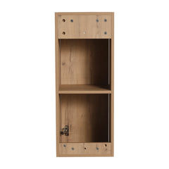 AISU 30" Modern Wall-Mounted Bathroom Vanity with Resin Sink and Side Cabinet, Imitative Oak