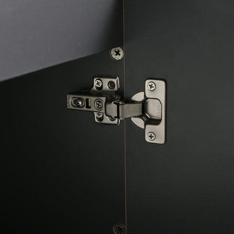 AISU 60' Freestanding Bathroom Vanity with Double Resin Sink & 4 Soft-Close Cabinet Doors