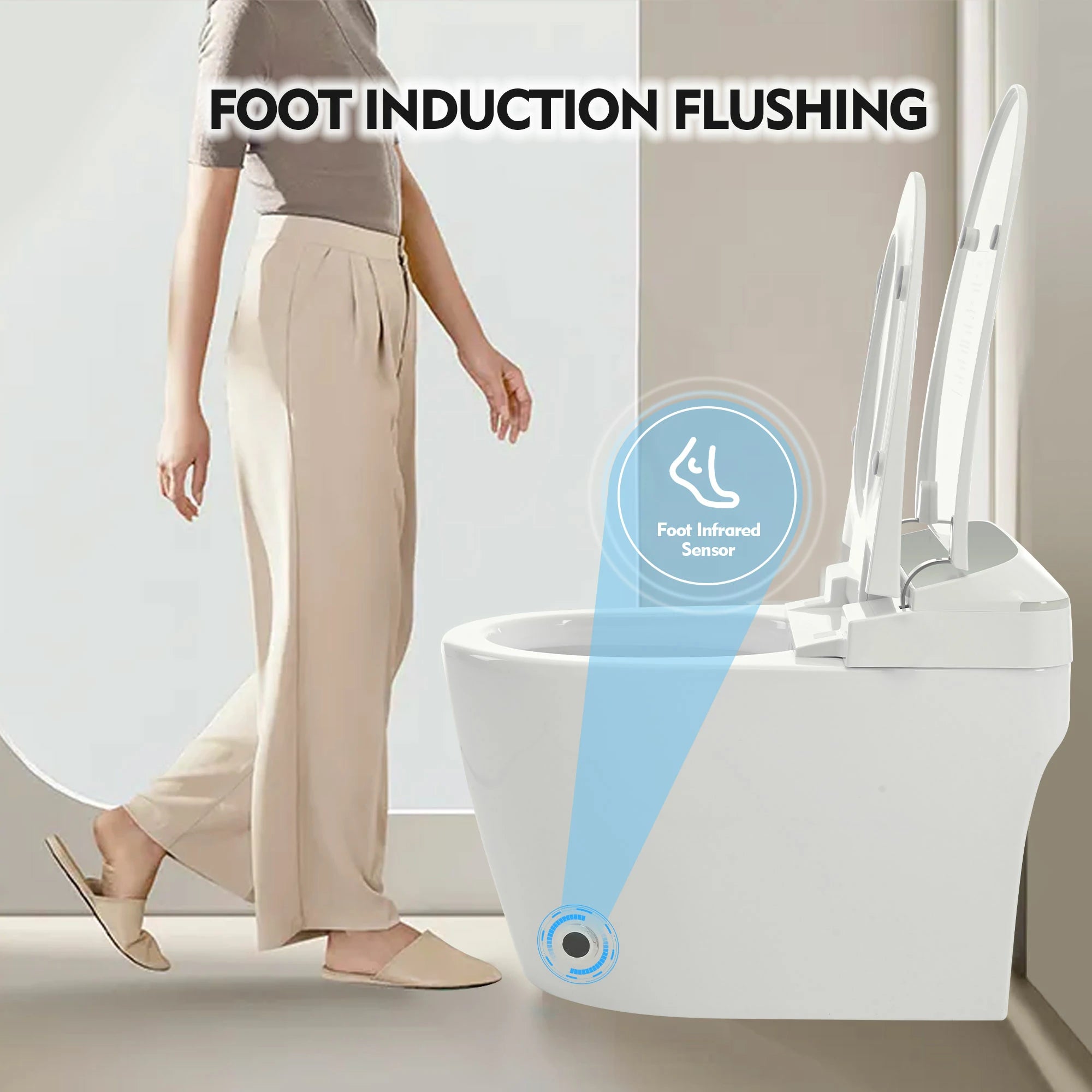 AISU Smart-Toilette mit beheiztem Sitz, einteilig, Weiß