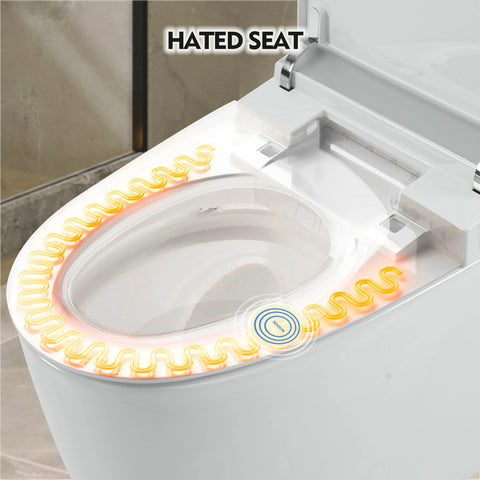AISU Smart-Toilette mit beheiztem Sitz, einteilig, Weiß