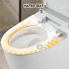 AISU One Piece Heated Seat Smart Toilet, White