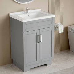 Meuble-lavabo de salle de bain AISU avec lavabo en céramique