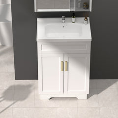 Meuble-lavabo de salle de bain AISU avec lavabo en céramique