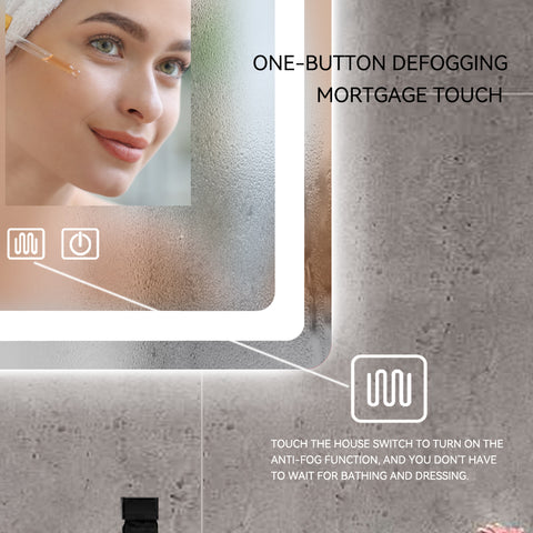 31" LED-Badezimmerspiegel, Hintergrundbeleuchtung mit ANTI-FOG